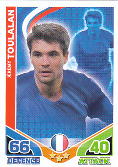 Jeremy Toulalan France 2010 World Cup Match Attax #86